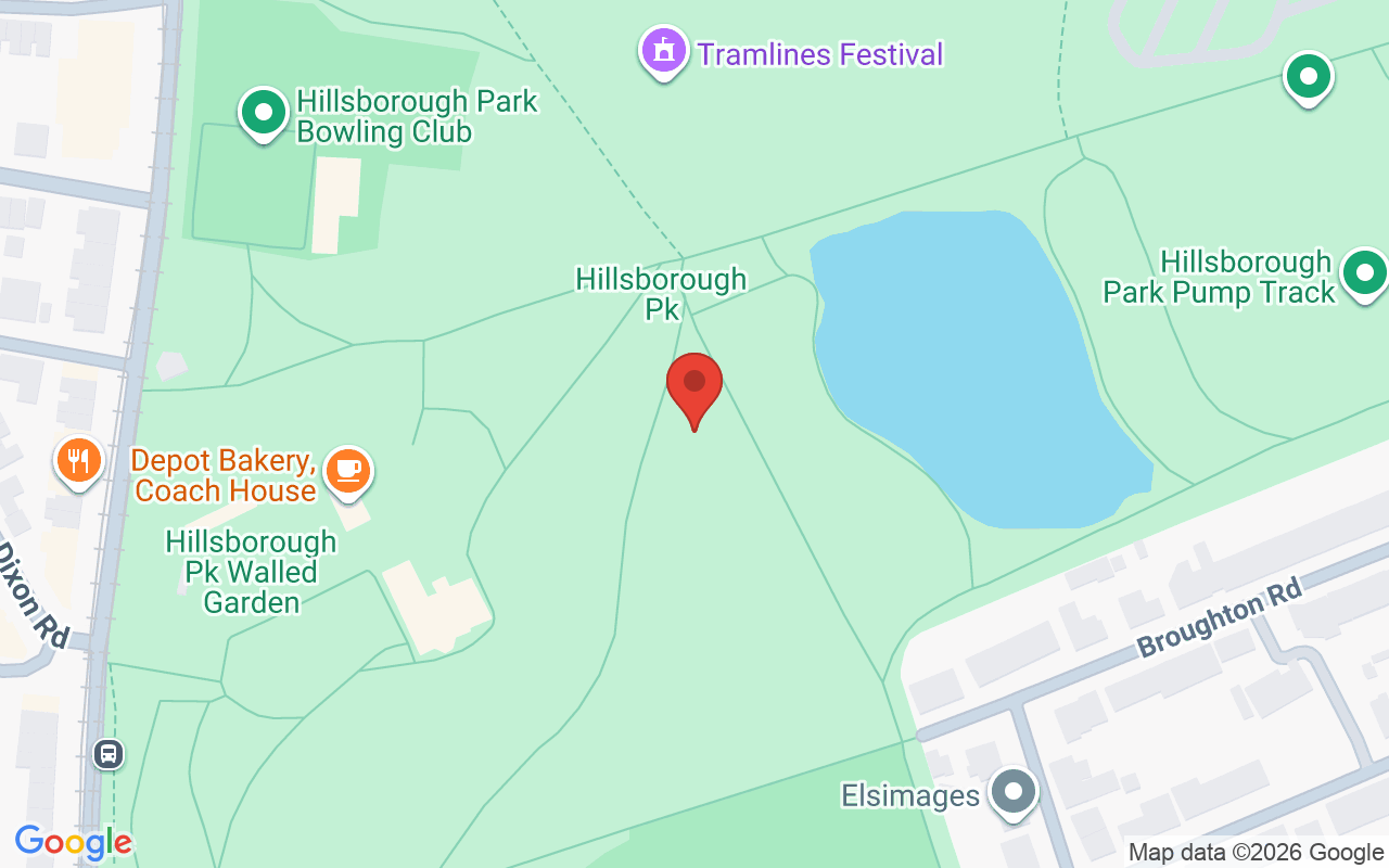 Map showing the location of Funky Divas Salons – Hillsborough