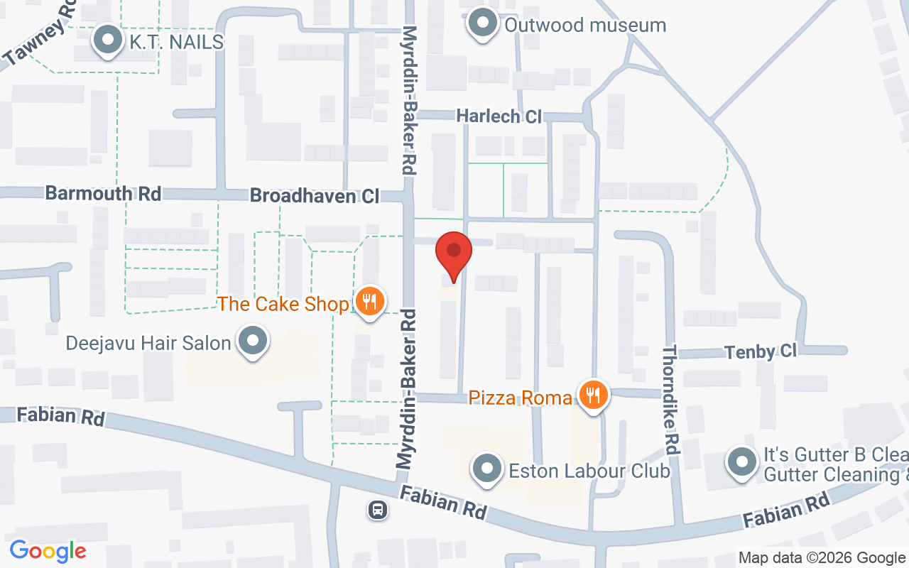 Map showing the location of Gallaghers