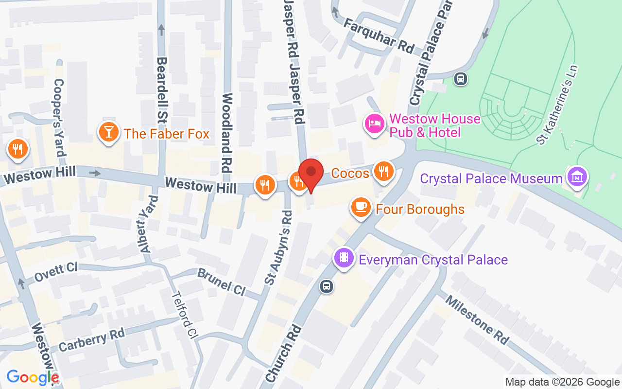 Map showing the location of GM’s Crystal Palace