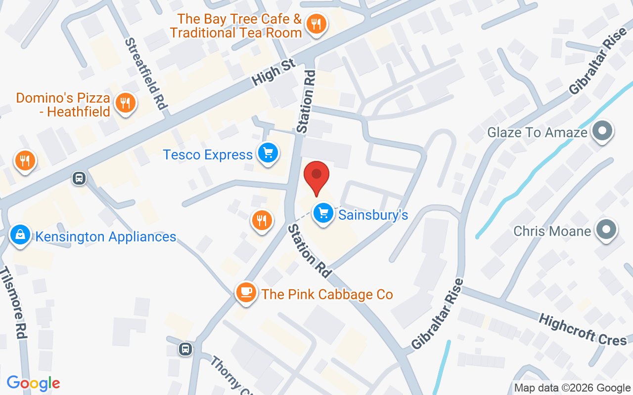Map showing the location of Great Hairdressing, Heathfield Salon