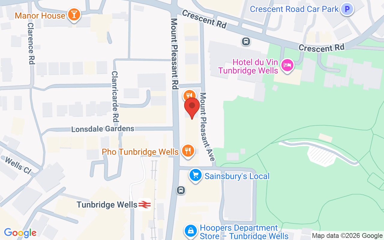 Map showing the location of Great Hairdressing, Tunbridge Wells