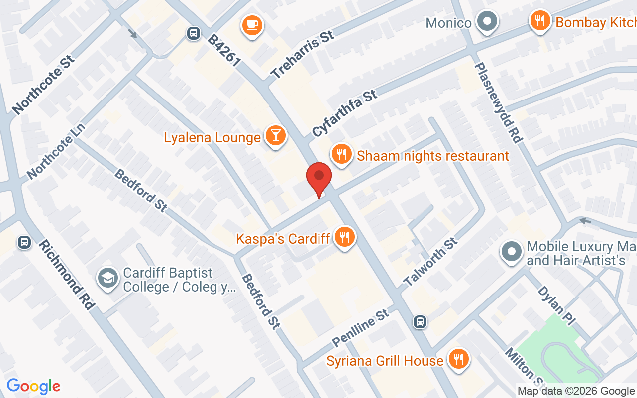 Map showing the location of Guy Christian City Road Salon