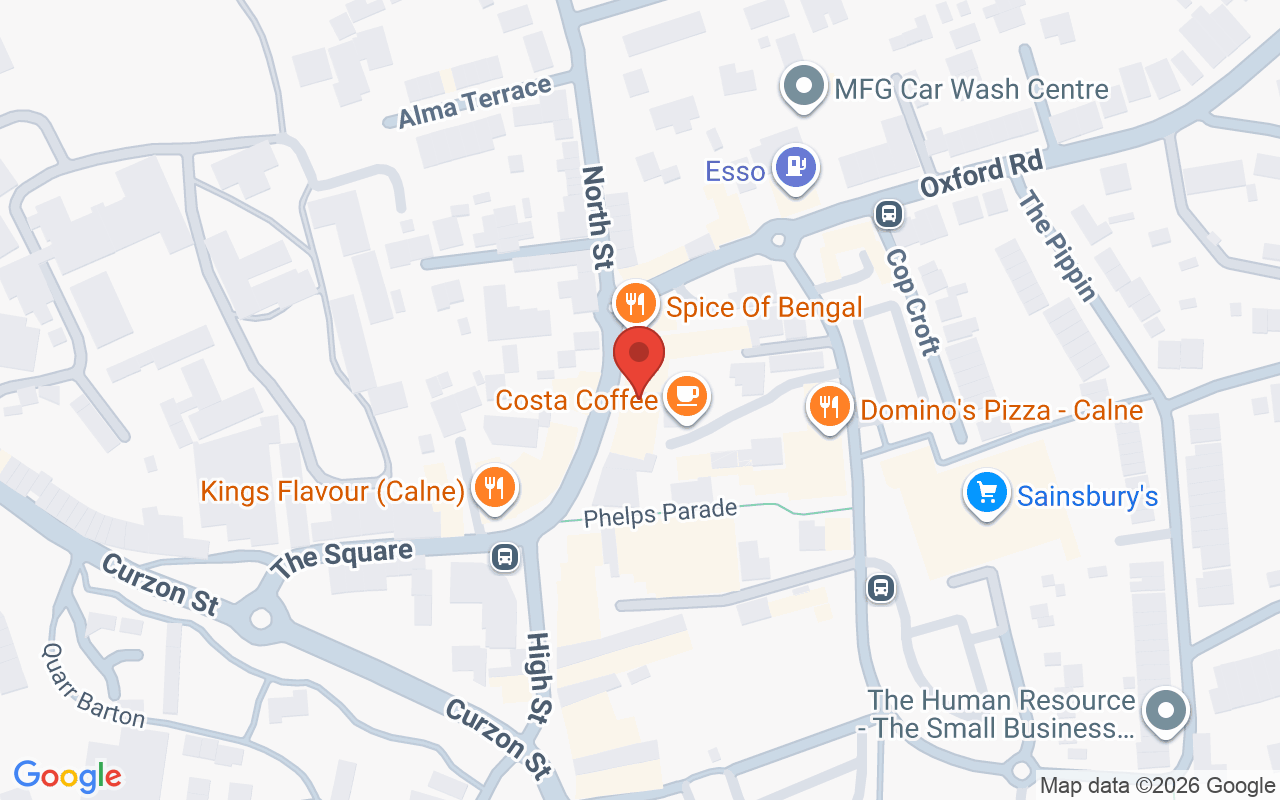 Map showing the location of H M Hairdressing