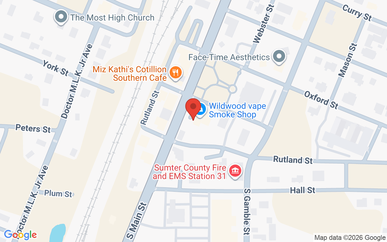 Map showing the location of Hair & Nail Creations