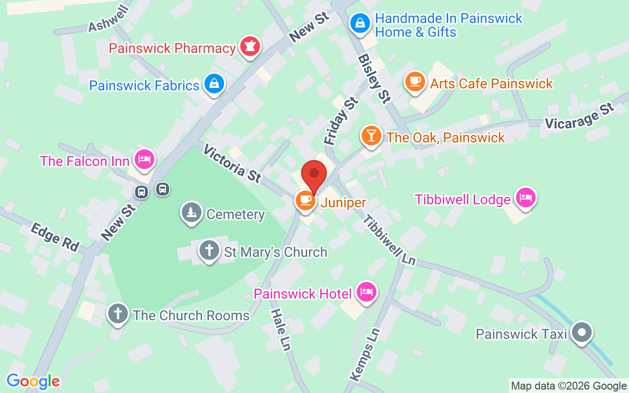 Map showing the location of Hair Connection of Painswick