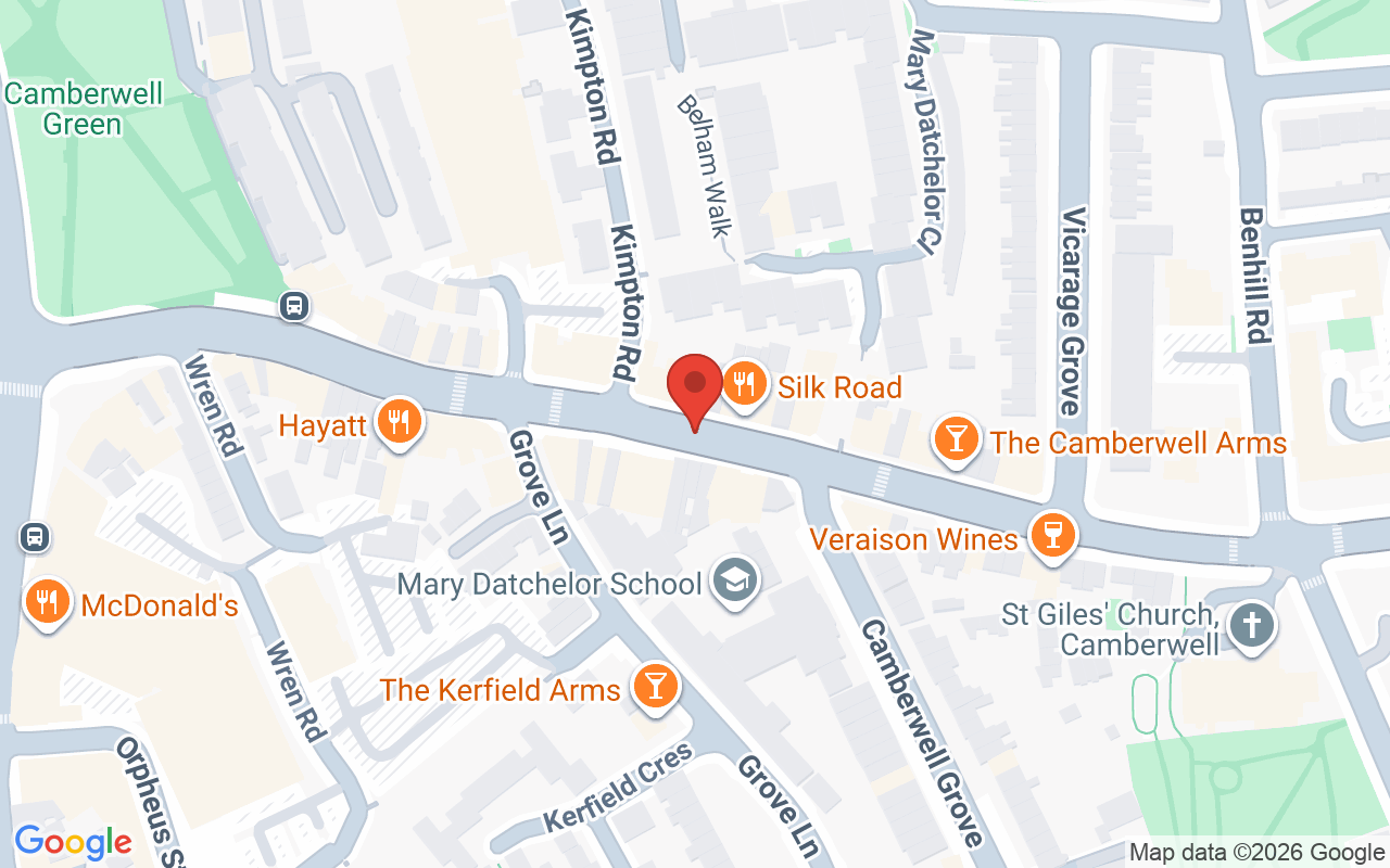 Map showing the location of Hair Couture Camberwell