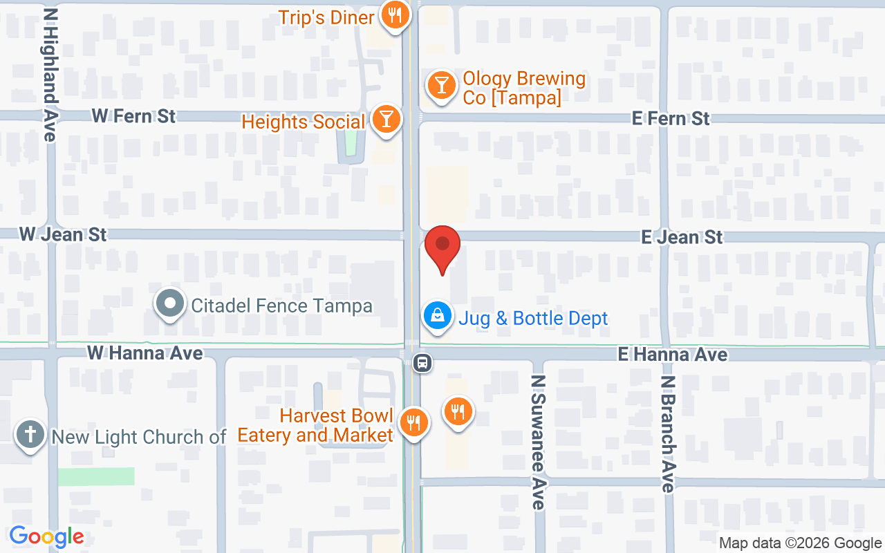 Map showing the location of Hair Extensions Inc