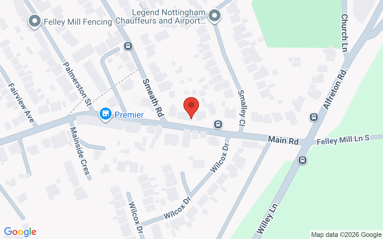 Map showing the location of Hairven Salon – Gedling