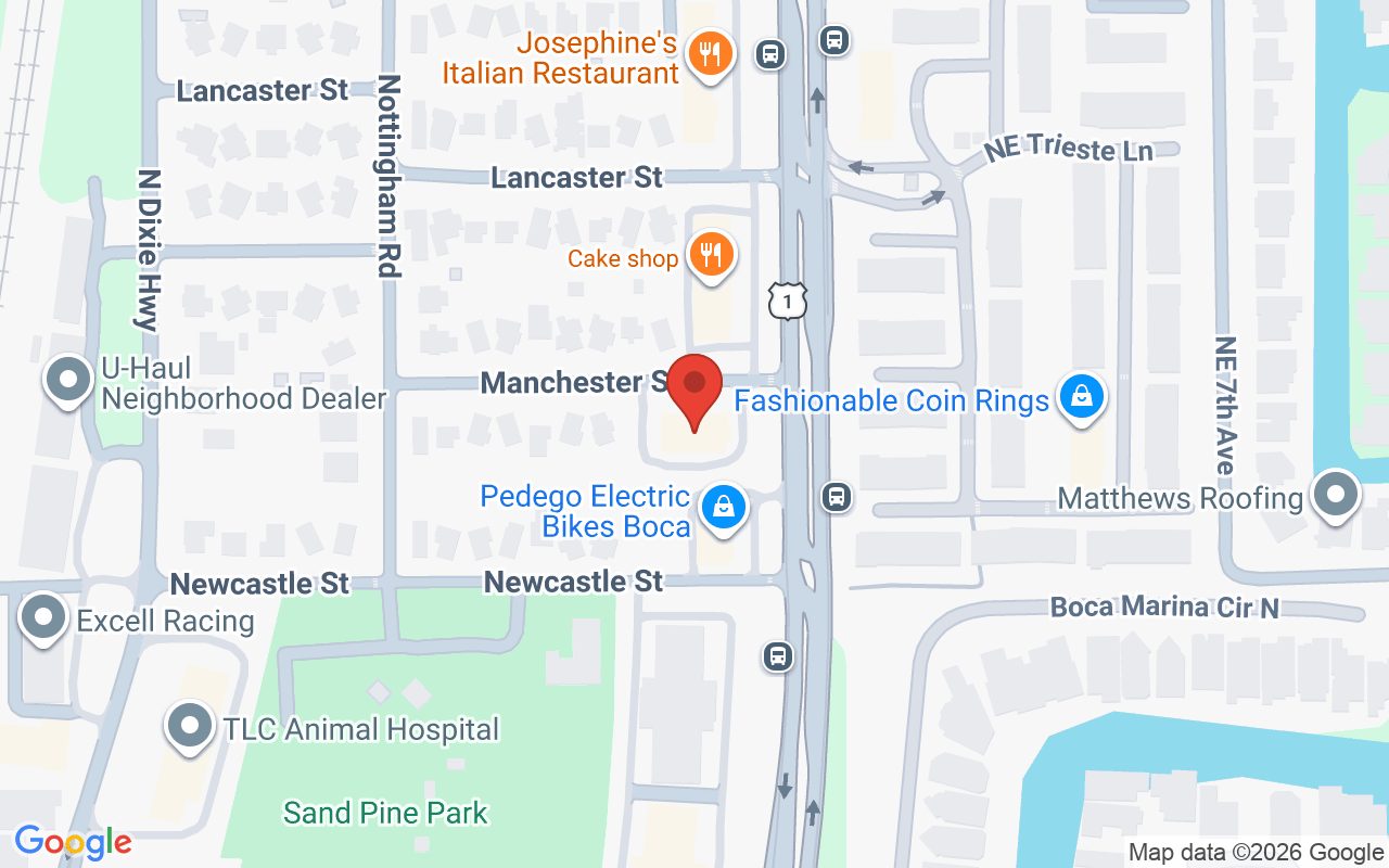 Map showing the location of Handal Plastic Surgery