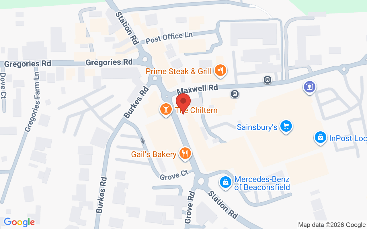 Map showing the location of Haringtons, Beaconsfield