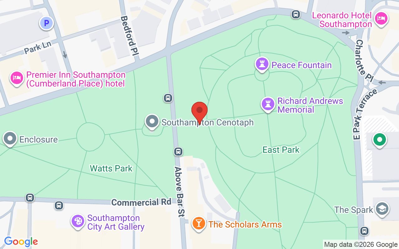 Map showing the location of Haringtons, Southampton