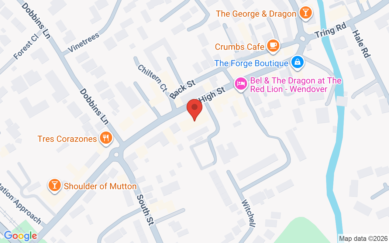 Map showing the location of Haringtons, Wendover