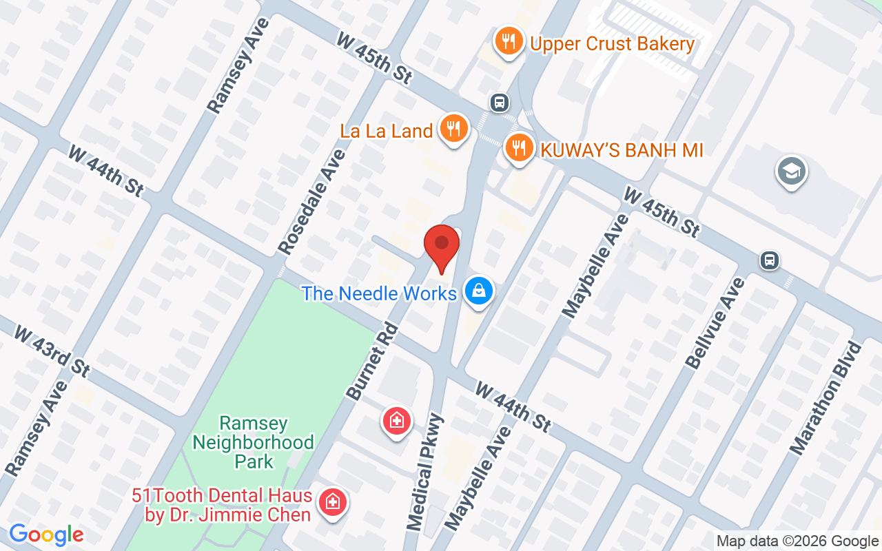Map showing the location of Haute House Lash and Beauty Bar