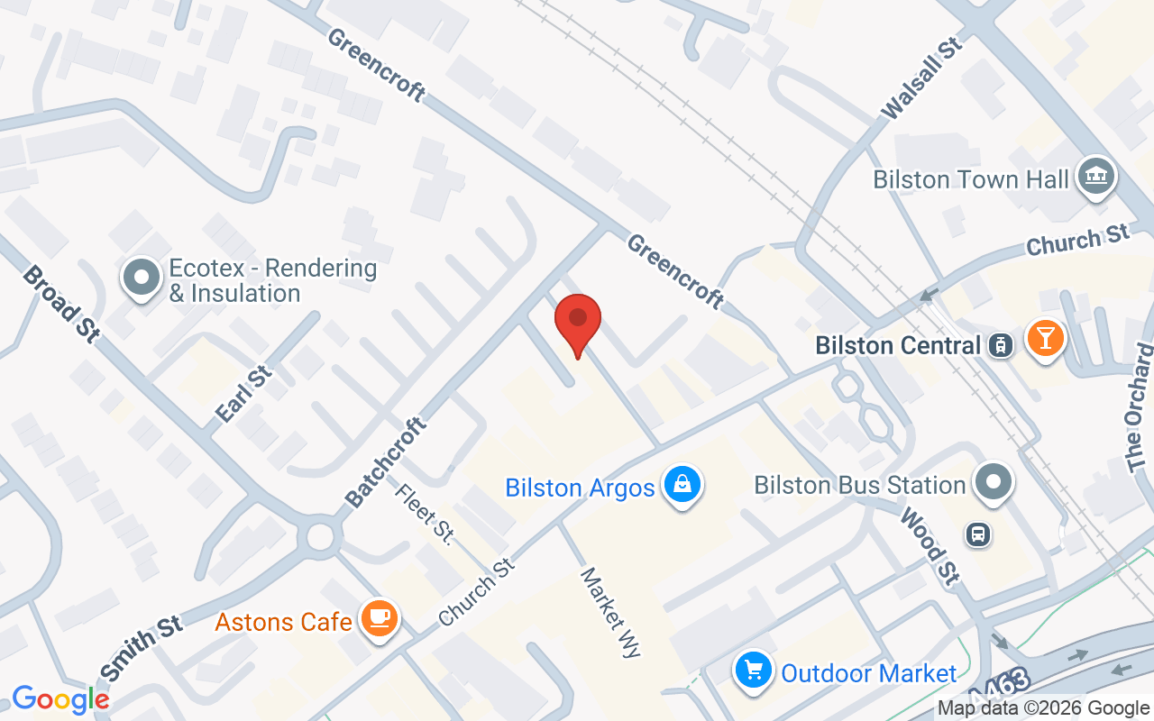 Map showing the location of Hurley’s Hair Design