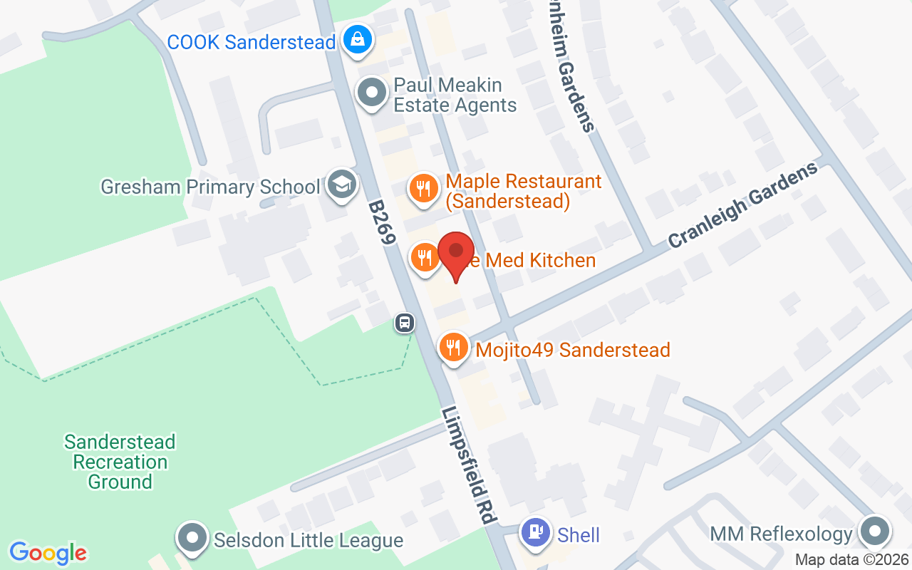 Map showing the location of Jam Hair, Croydon