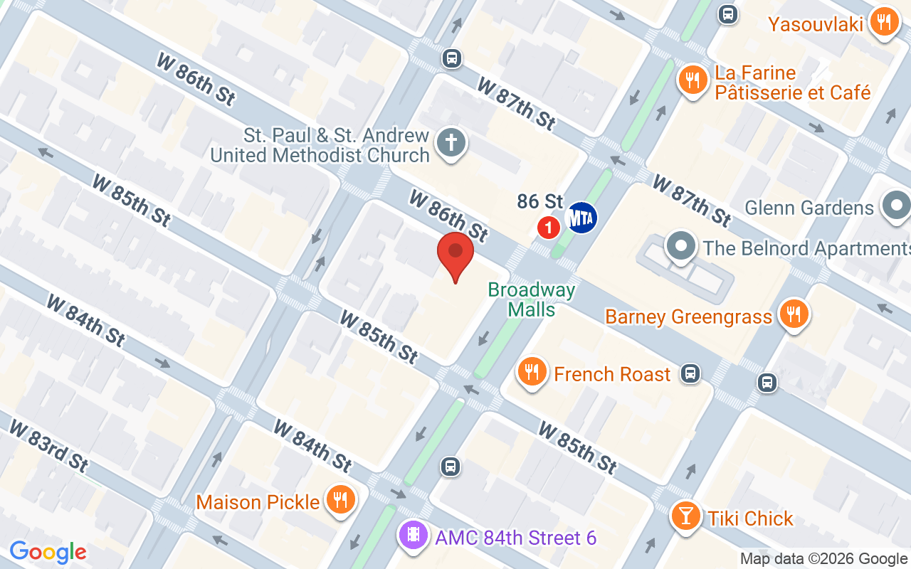 Map showing the location of Jeffrey Stein Salon