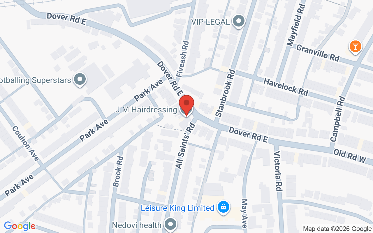 Map showing the location of JM Hair & Beauty