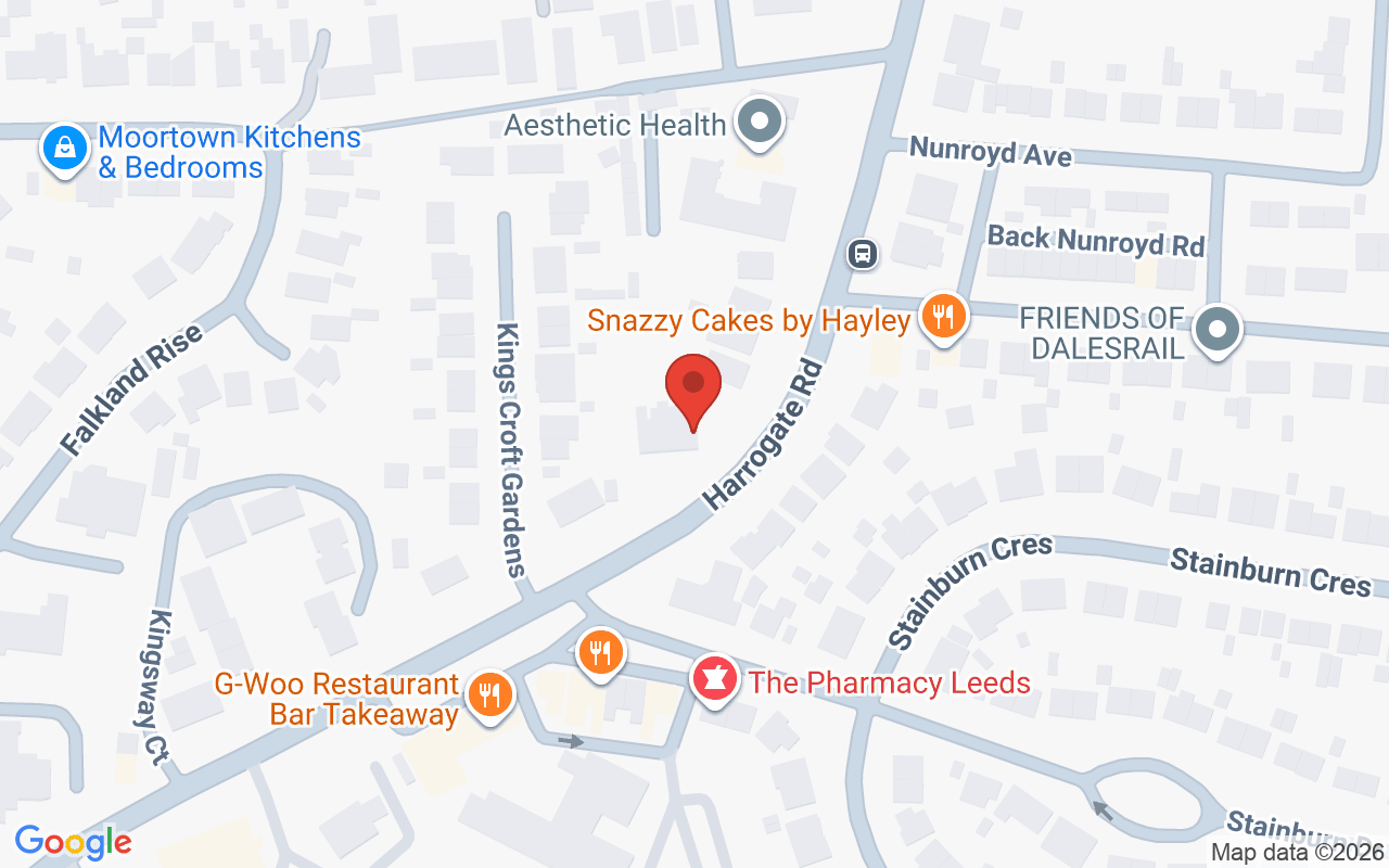 Map showing the location of Jon Kinsey Salon
