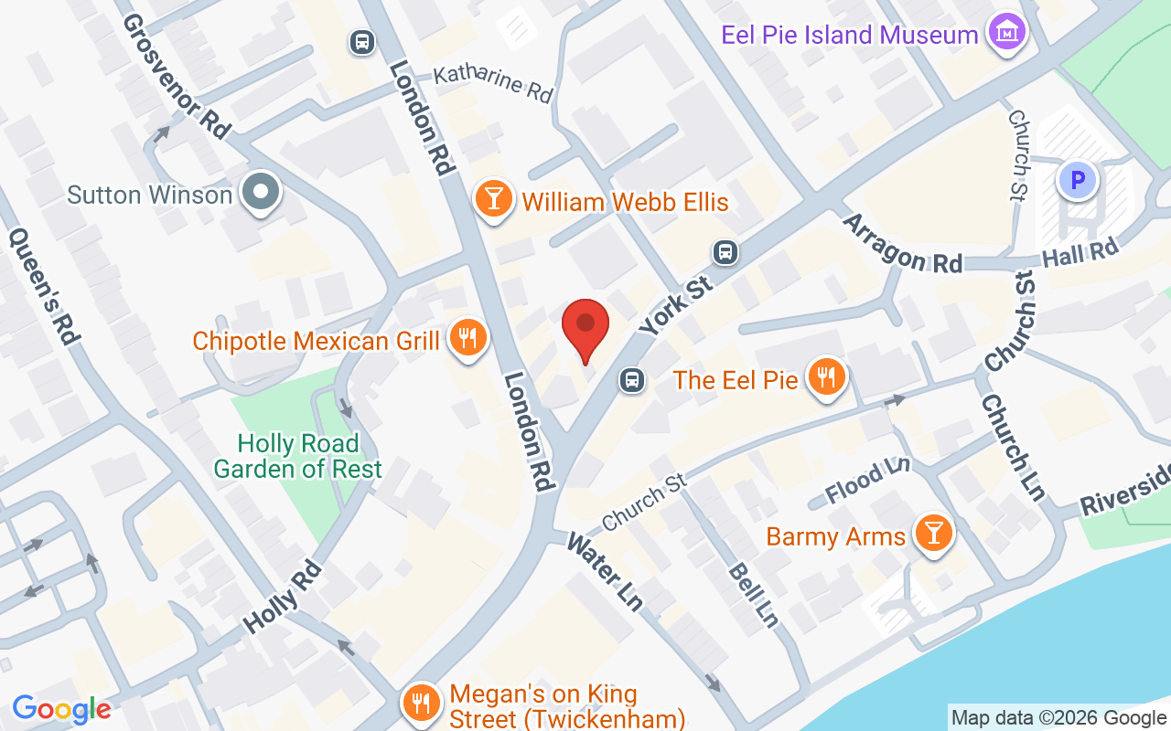 Map showing the location of Joseph’s Twickenham