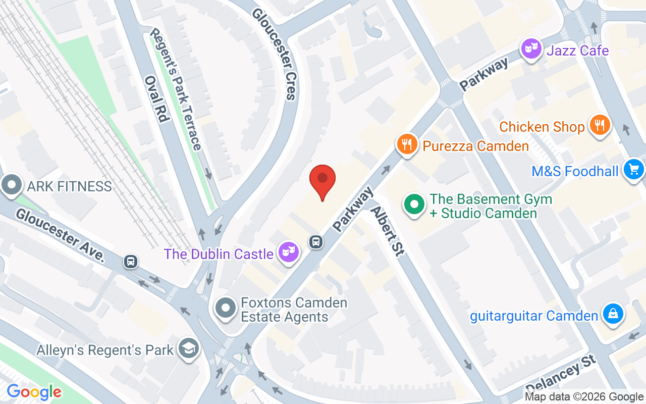 Map showing the location of JUJU Camden