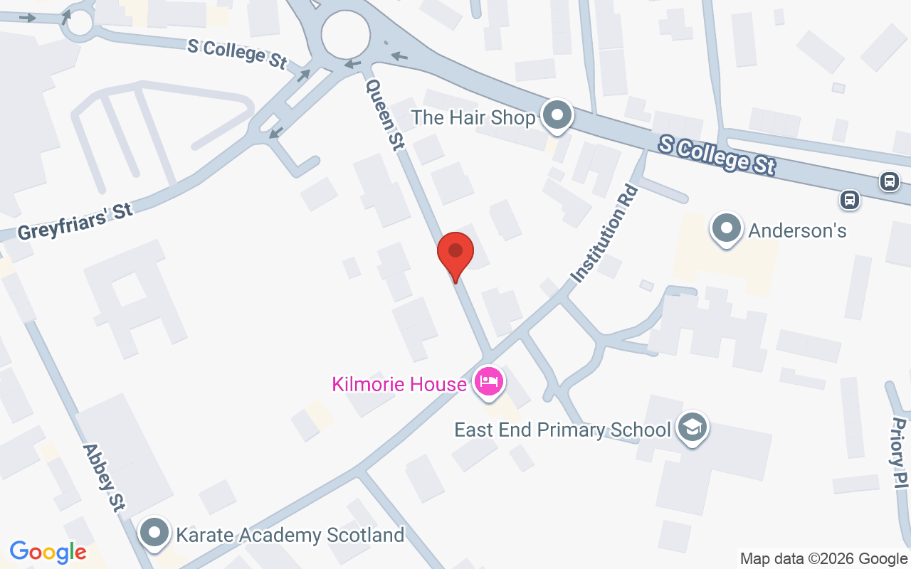 Map showing the location of KAM Hair & Body Spa