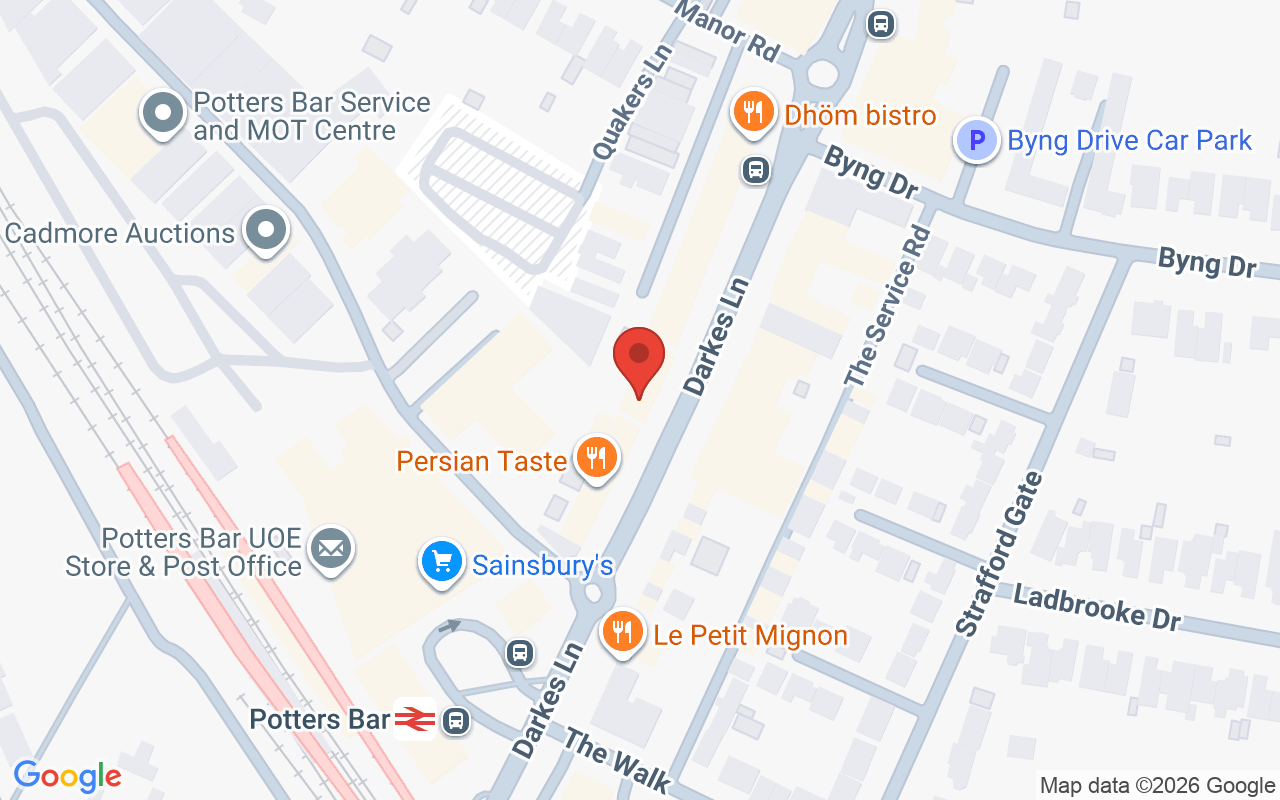 Map showing the location of KAOS Hair Designers