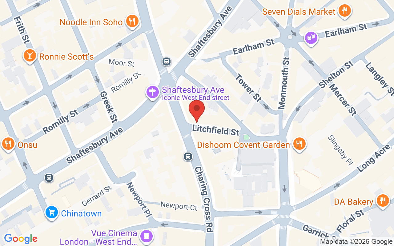 Map showing the location of Karine Jackson London