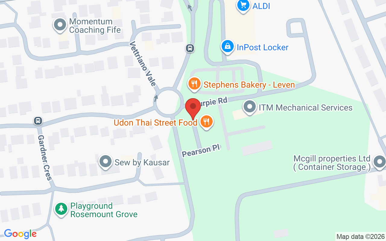 Map showing the location of Kristelle Salon Therapies Leven