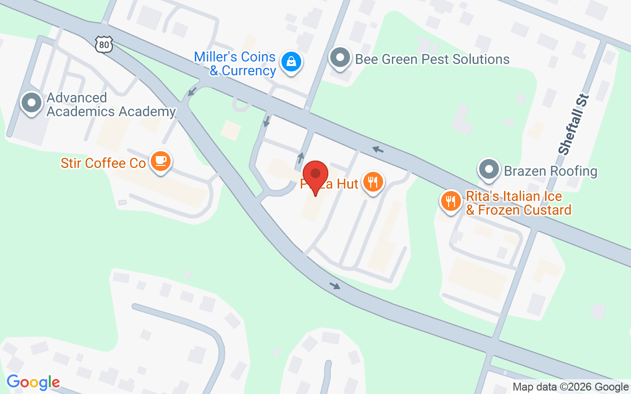 Map showing the location of KV Nail Spa