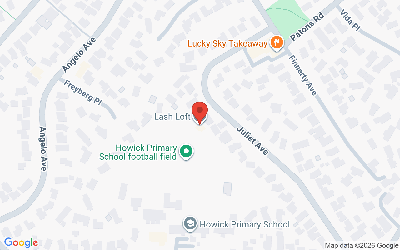 Map showing the location of Lash Loft NZ