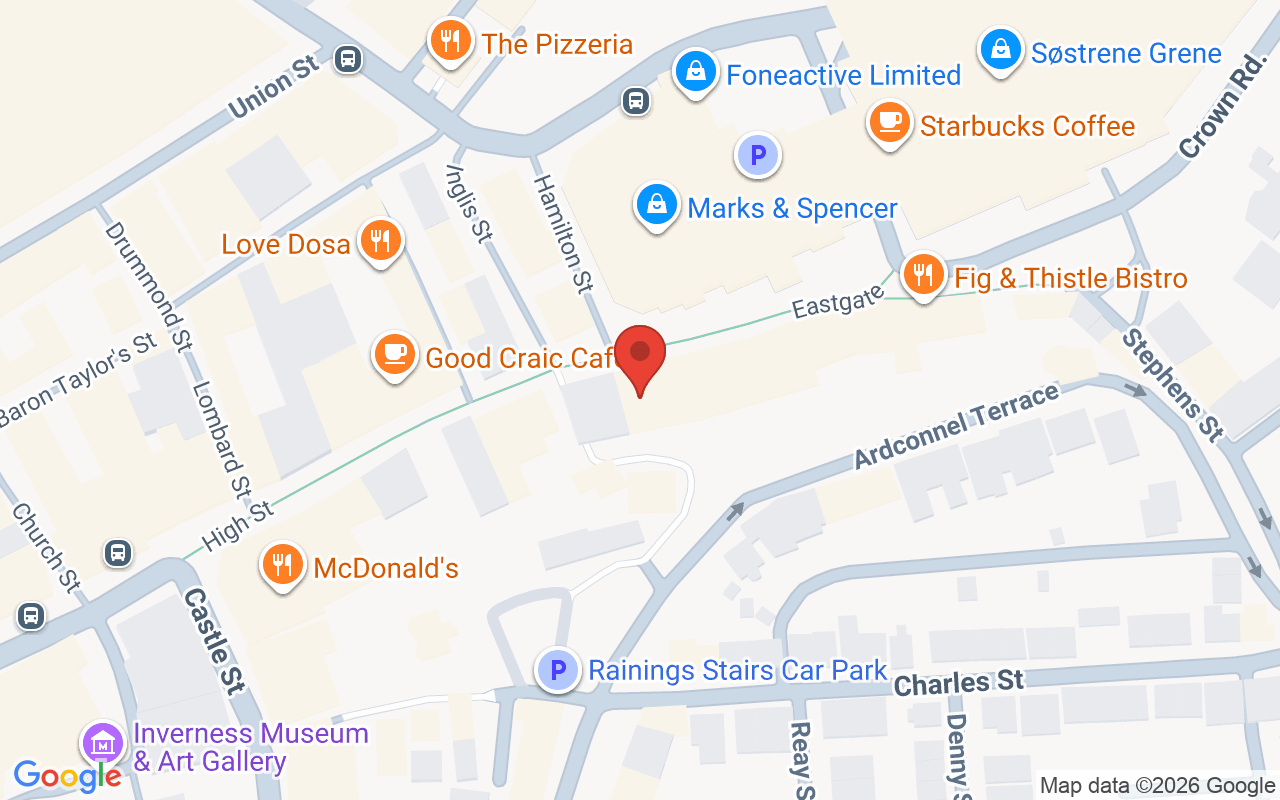 Map showing the location of Leslie Hairdressing