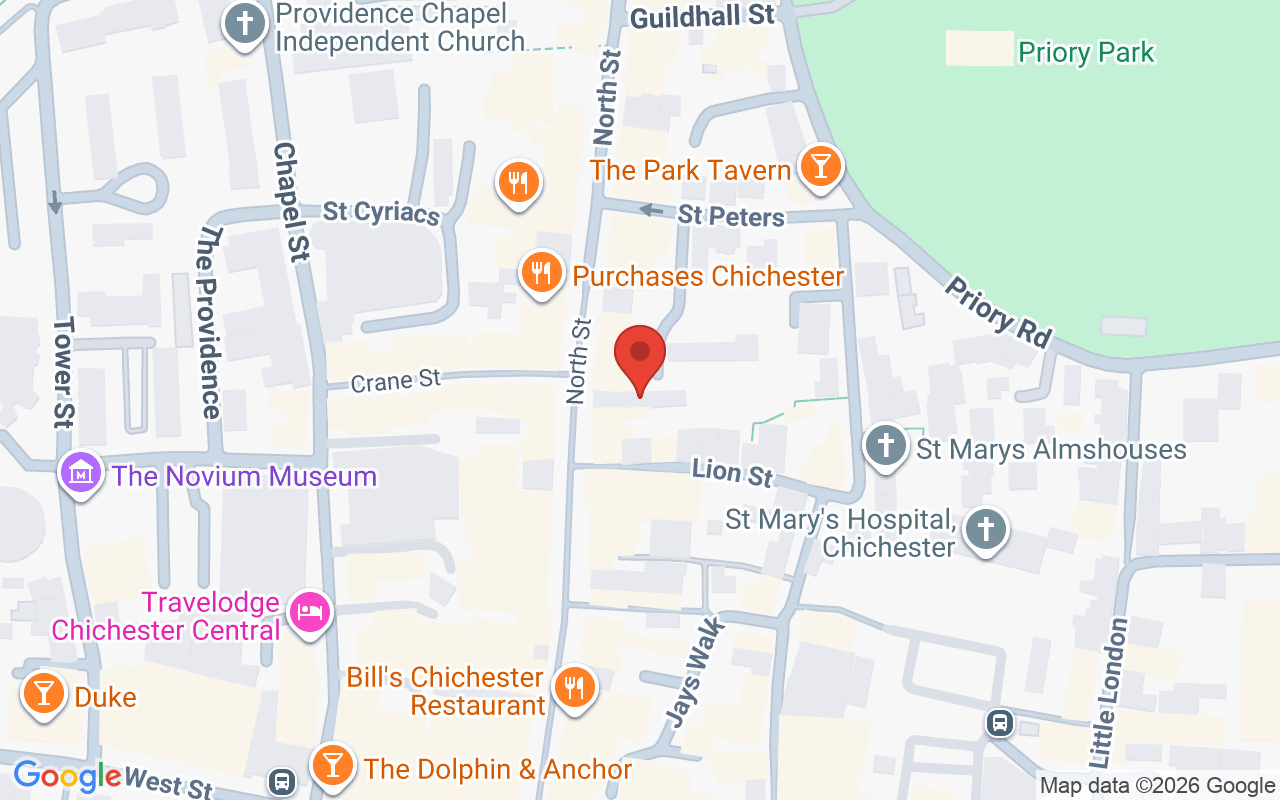 Map showing the location of Lisa Edwards Hair and Skincare, Chichester