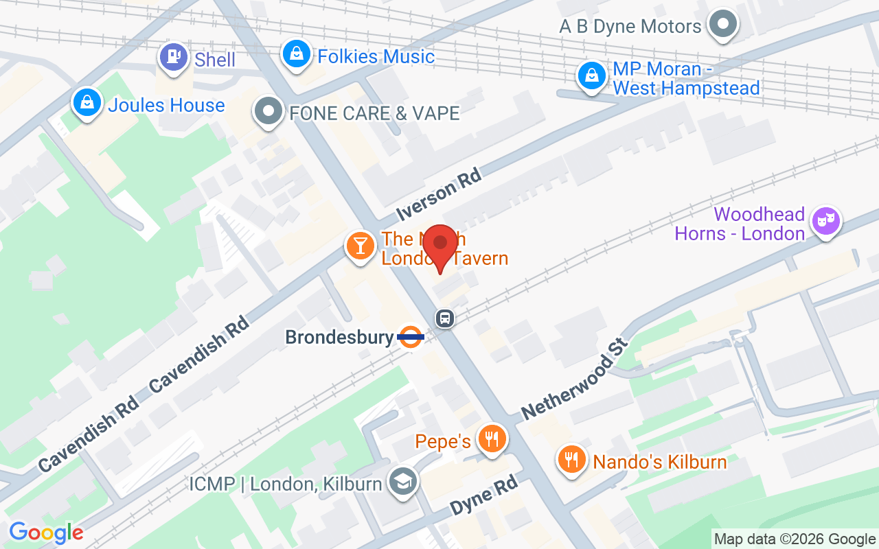 Map showing the location of LM Hair London