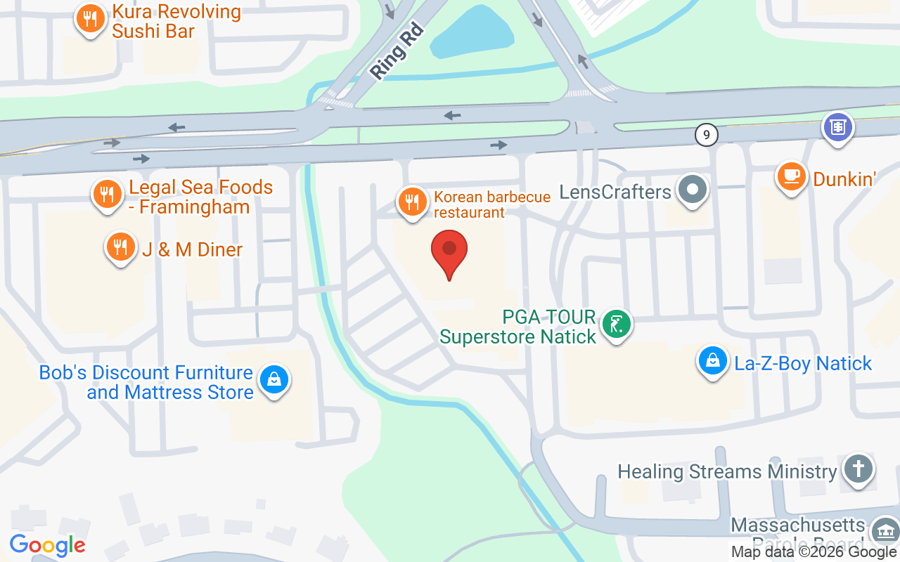Map showing the location of Lustria Salon & Spa