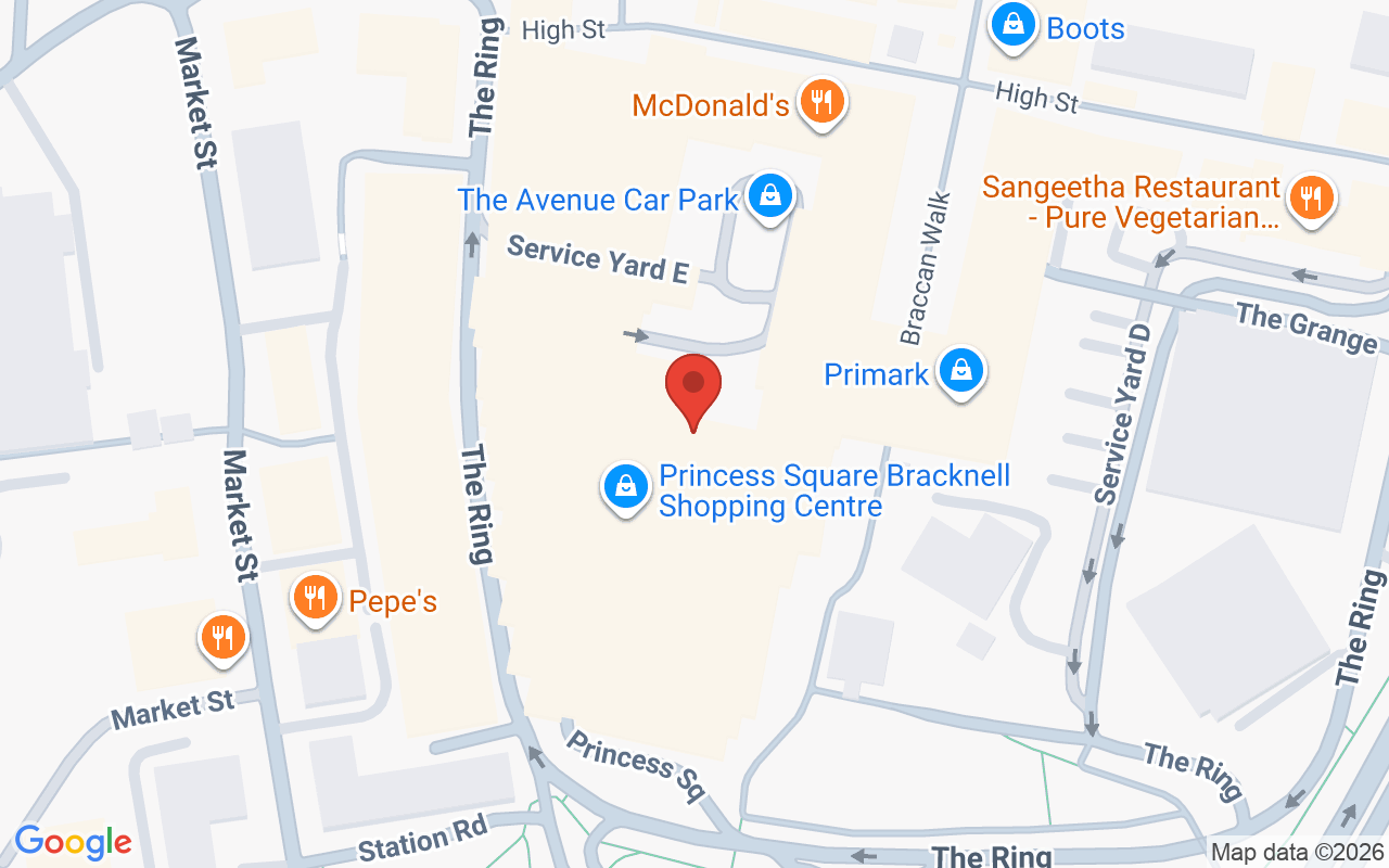 Map showing the location of Marc Antoni – Bracknell