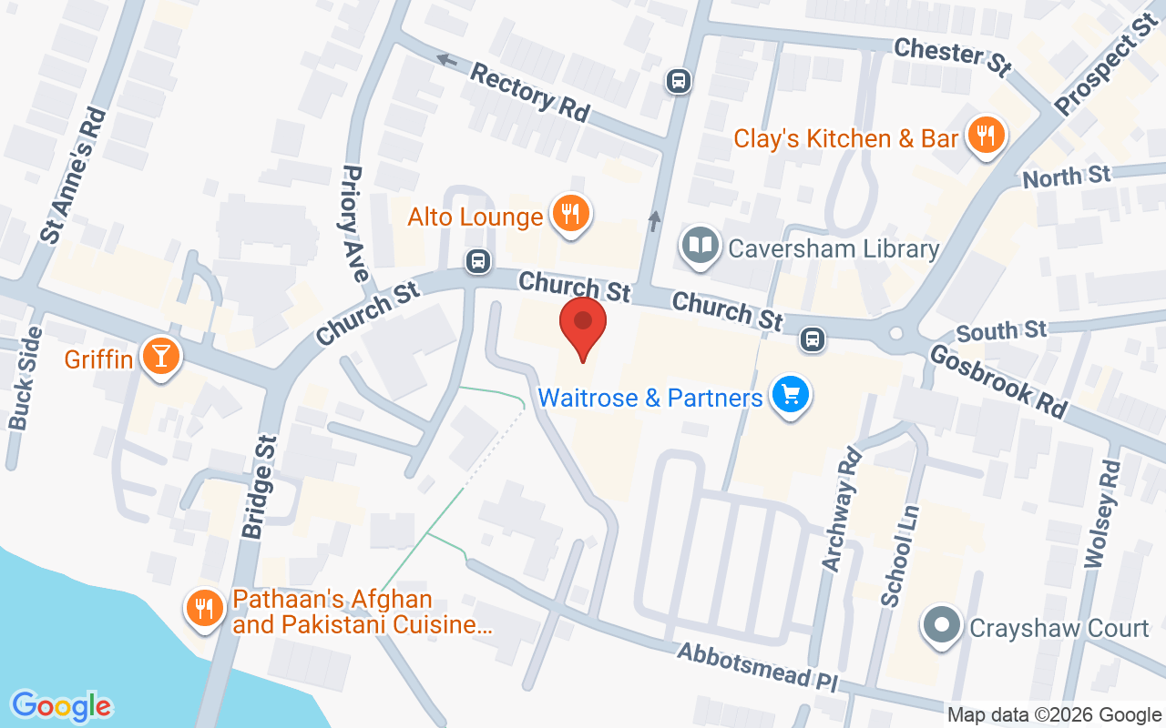 Map showing the location of Marc Antoni – Caversham