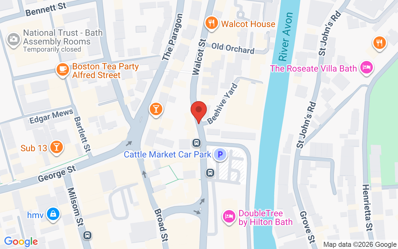 Map showing the location of 47 Walcot Street