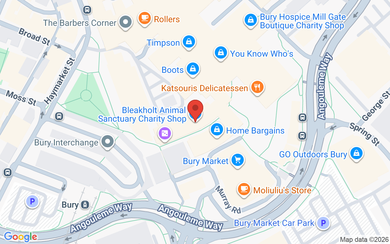 Map showing the location of Melissa Jane’s Hair Salon – Bury
