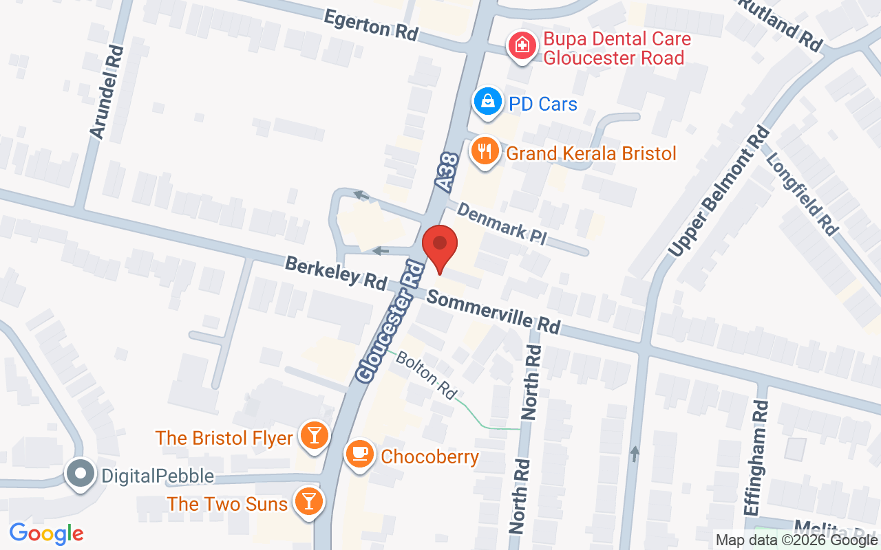 Map showing the location of ️️Moda Hairdressing – Bristol