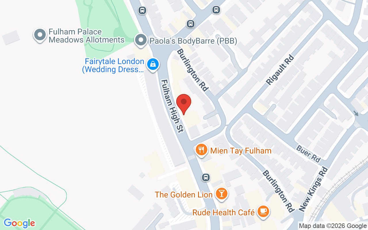 Map showing the location of Morris Roots – FULHAM BRANCH