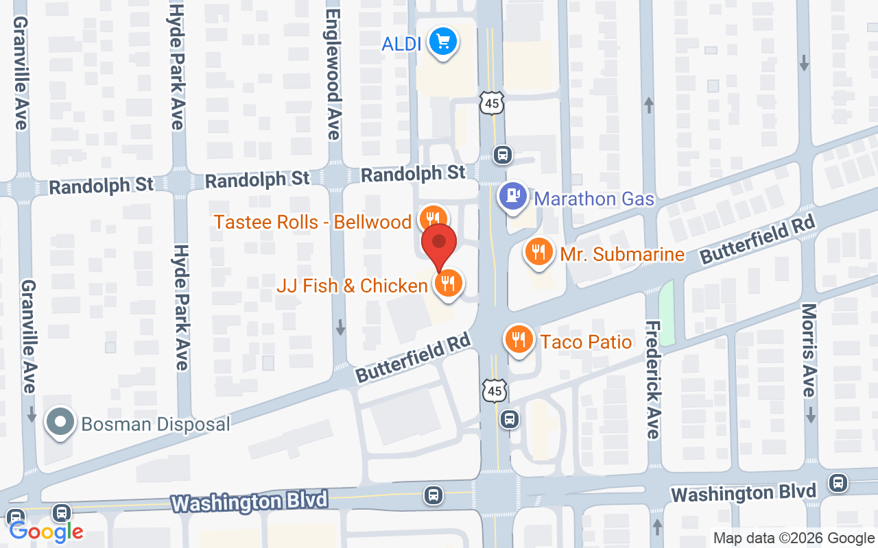 Map showing the location of Ms. Roberts Academy