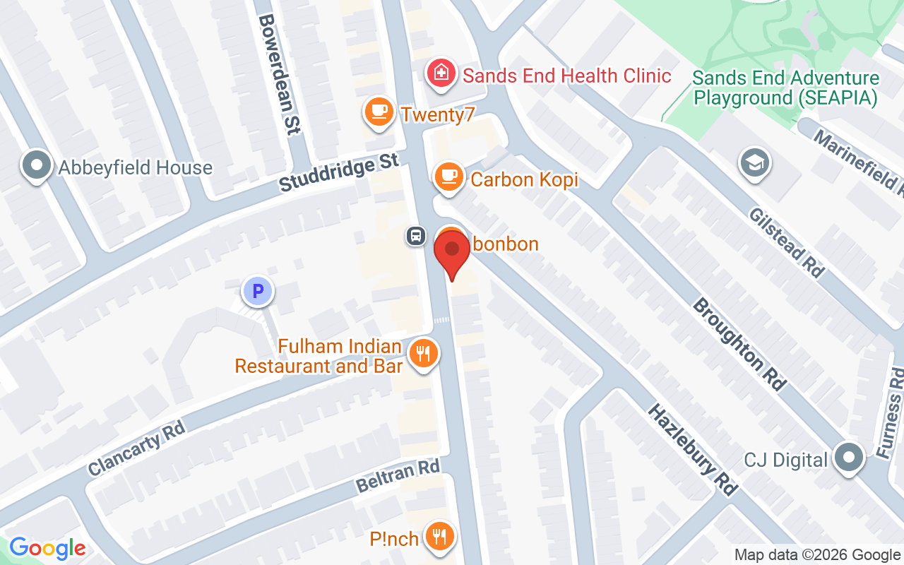 Map showing the location of Naz Zeneldeen Fulham