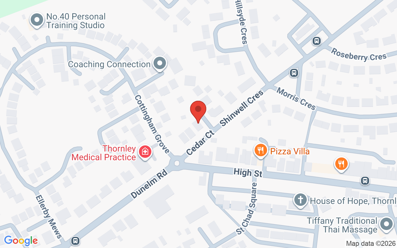 Map showing the location of New U Hair Extensions & Hair Replacement