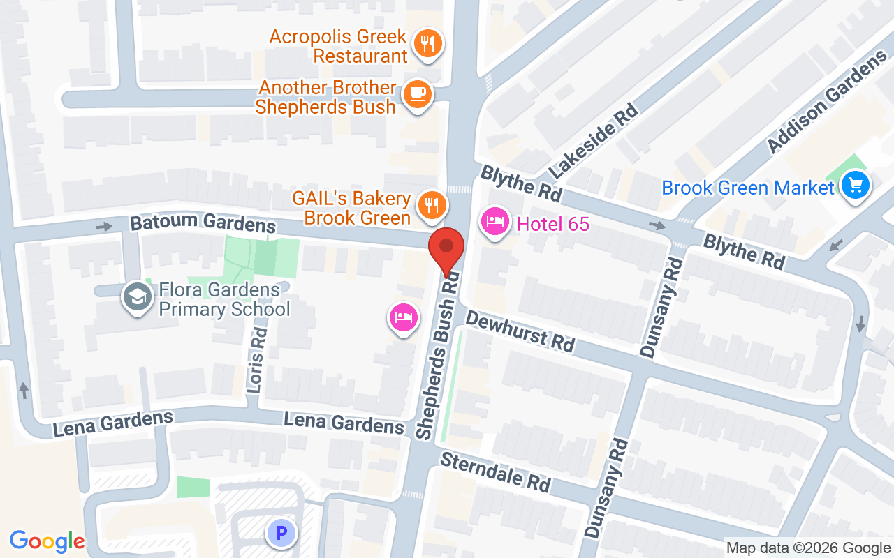 Map showing the location of Ocean Hair