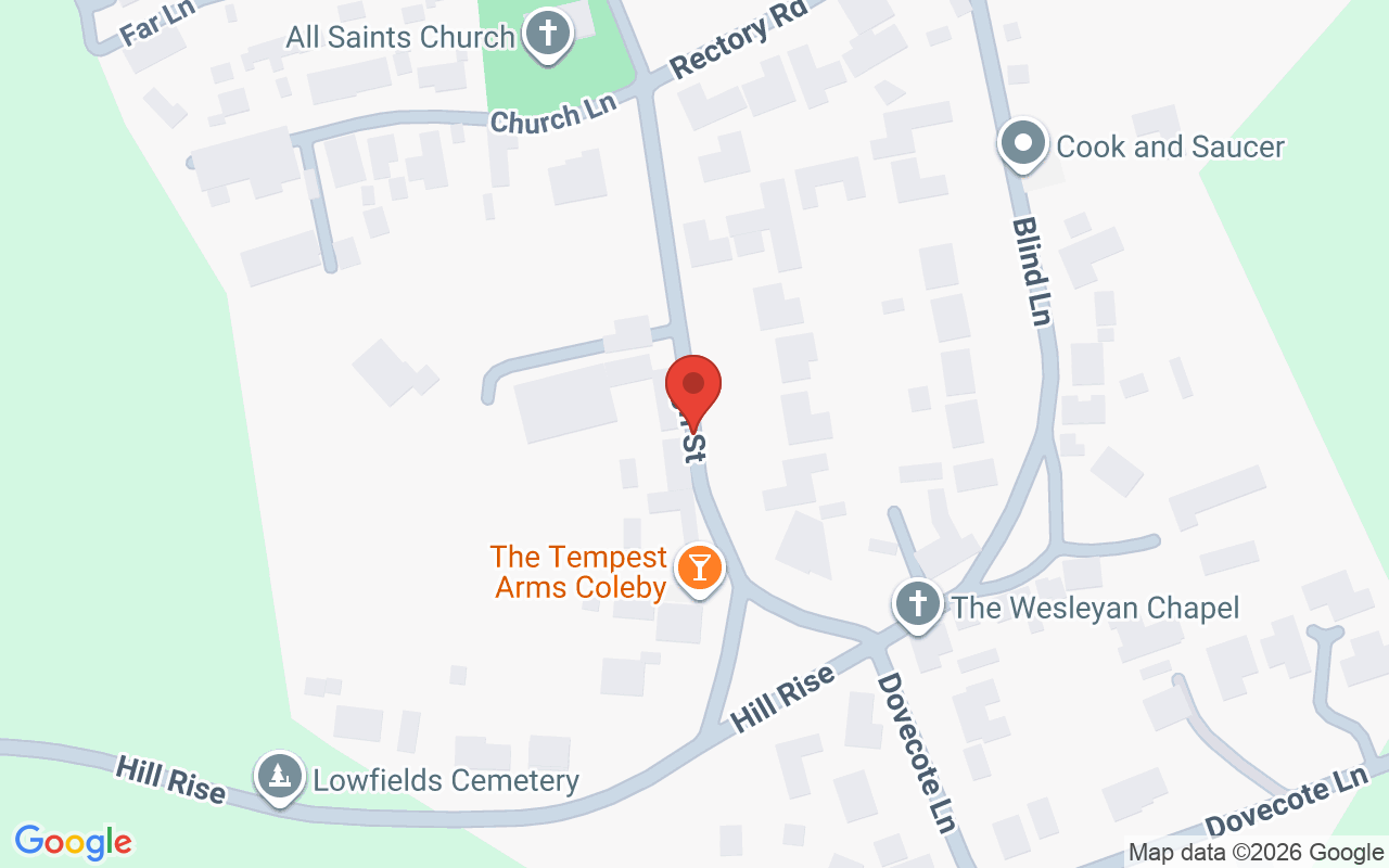 Map showing the location of On Point Beauty Bar