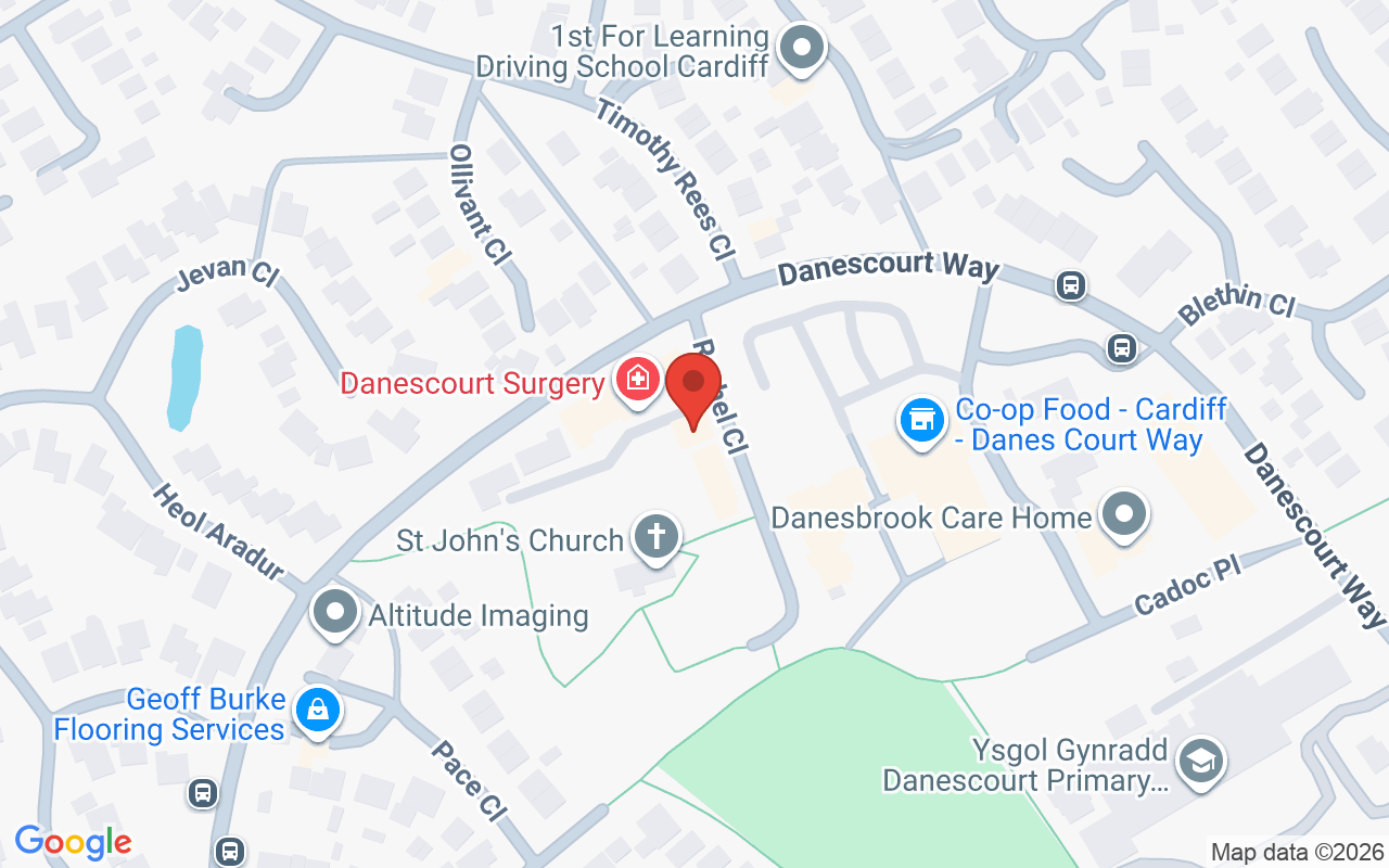 Map showing the location of Paradox Hairdressing