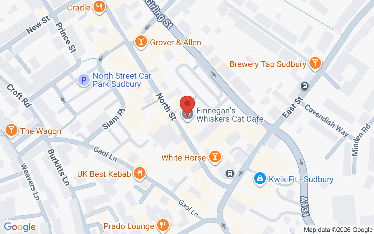 Map showing the location of Sudbury Hair Salon