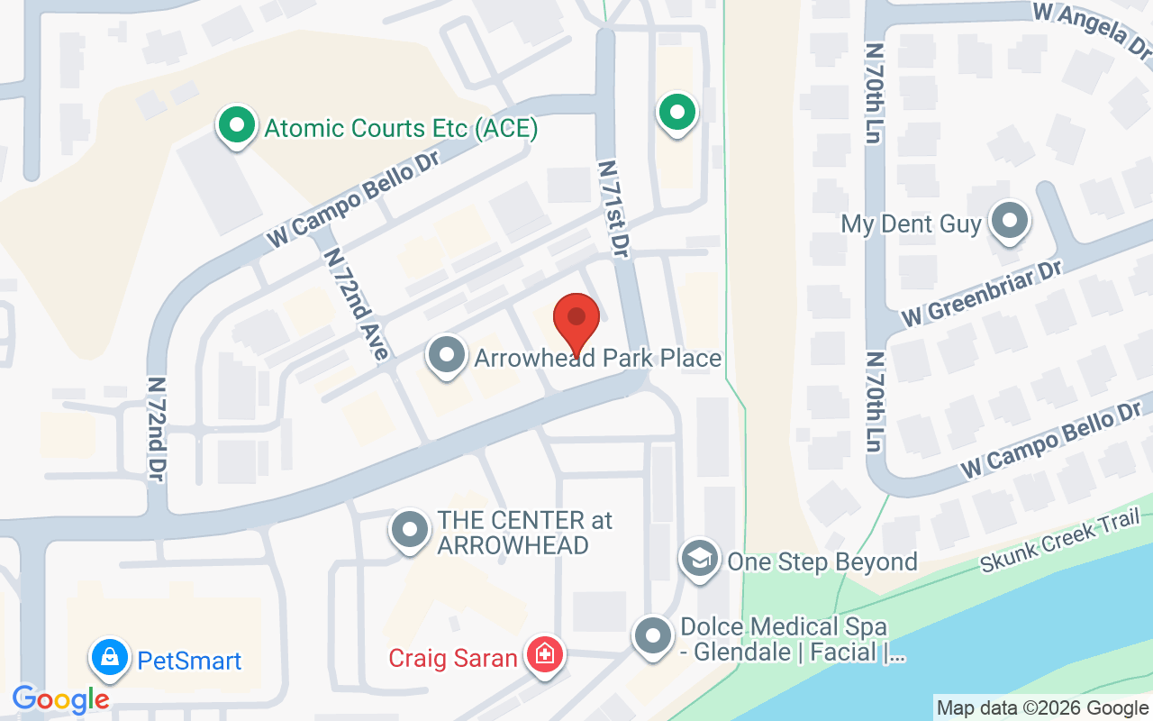 Map showing the location of Sara Stanley Beauty Suites
