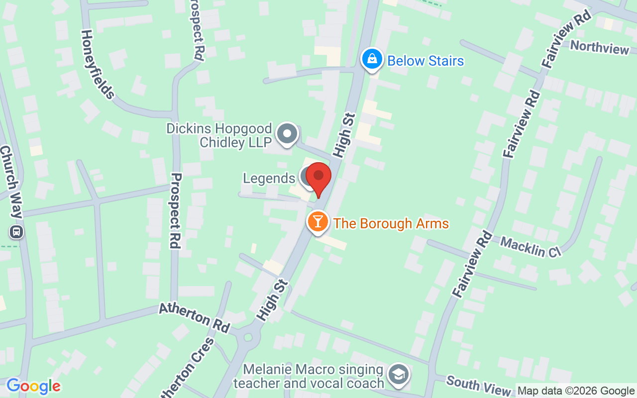 Map showing the location of Perfectly Posh