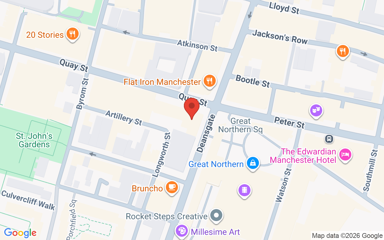 Map showing the location of Peter Regan Hair Studio